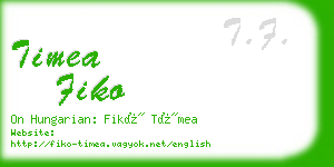 timea fiko business card